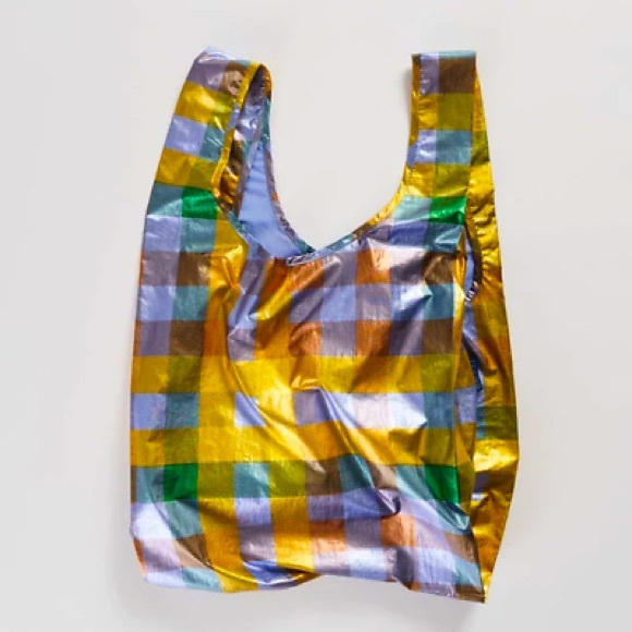 Handbags - baggu metallic madras